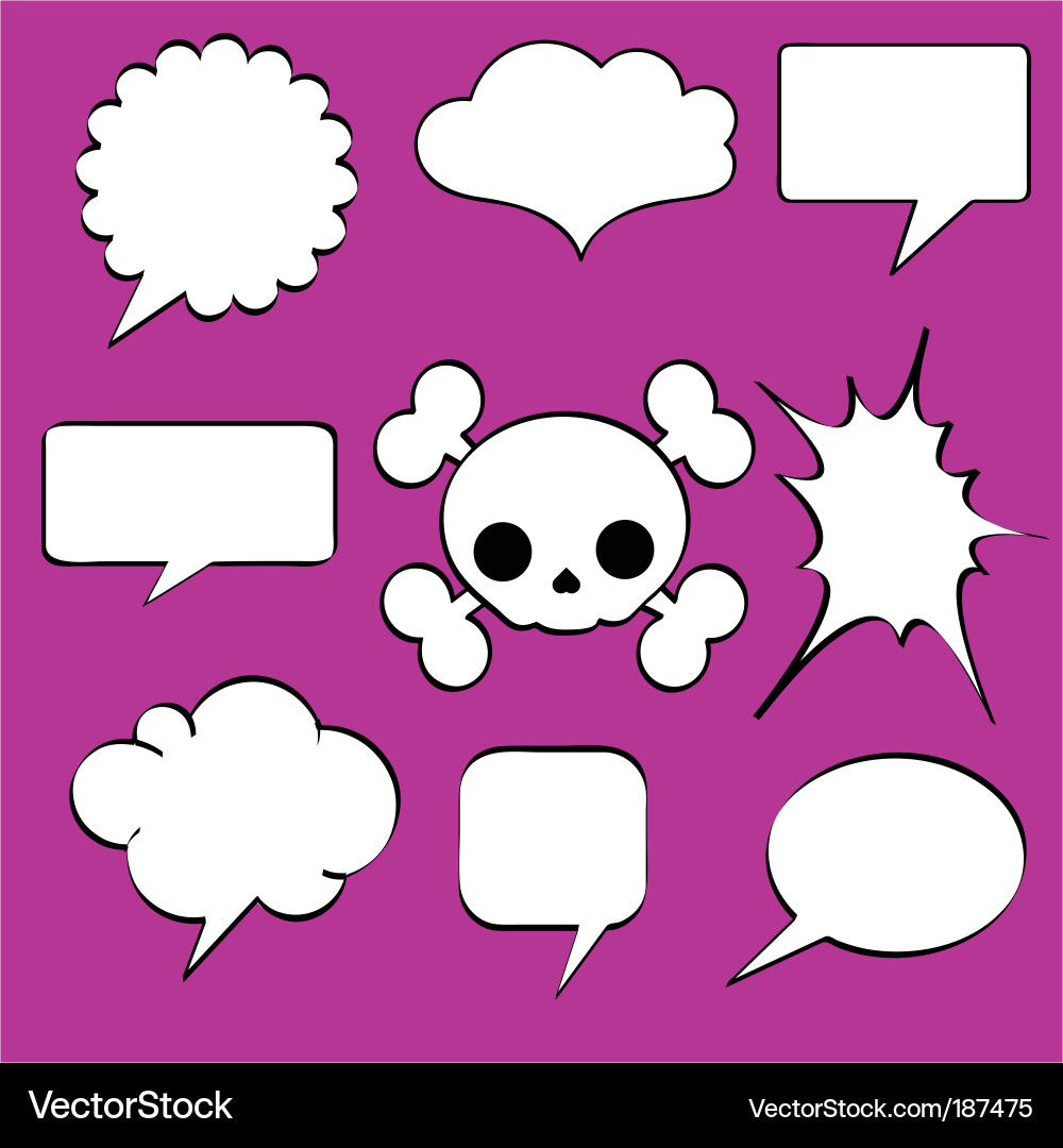 Speech Bubbles - Comic Style Vector Image