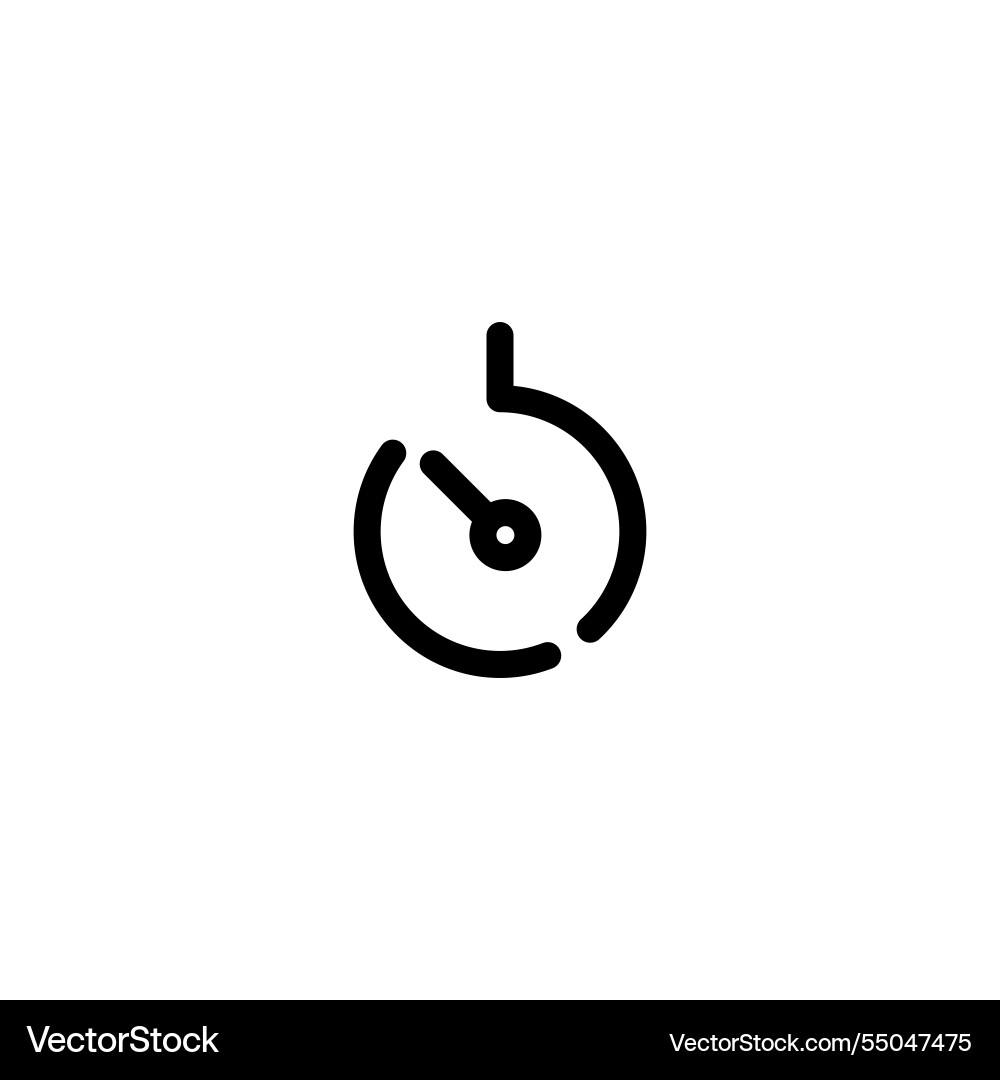 Timer-incomplete-line-art-icon-template Vector Image