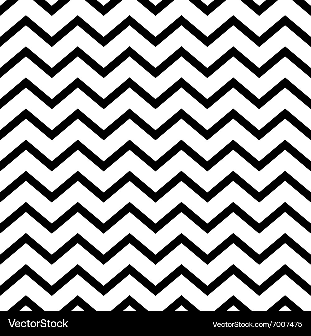 Zigzag Pattern - Black & White vector image