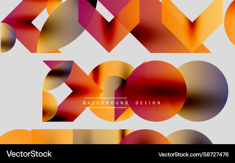 Abstract geometric shapes overlap creating Vector Image
