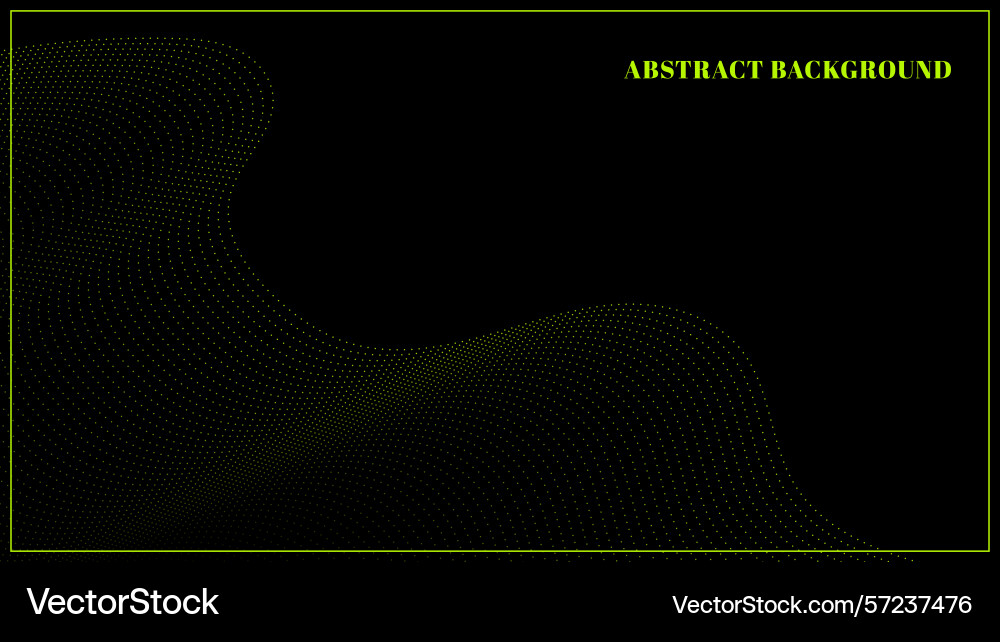 Abstract lines dots element with frame on dark Abstract lines dots element with frame on dark Vector Image