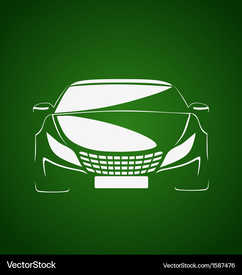 Auto in green Royalty Free Vector Image - VectorStock