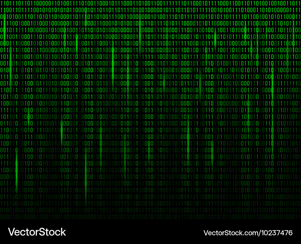 Computerbildschirm binärer Datencode vektorbild