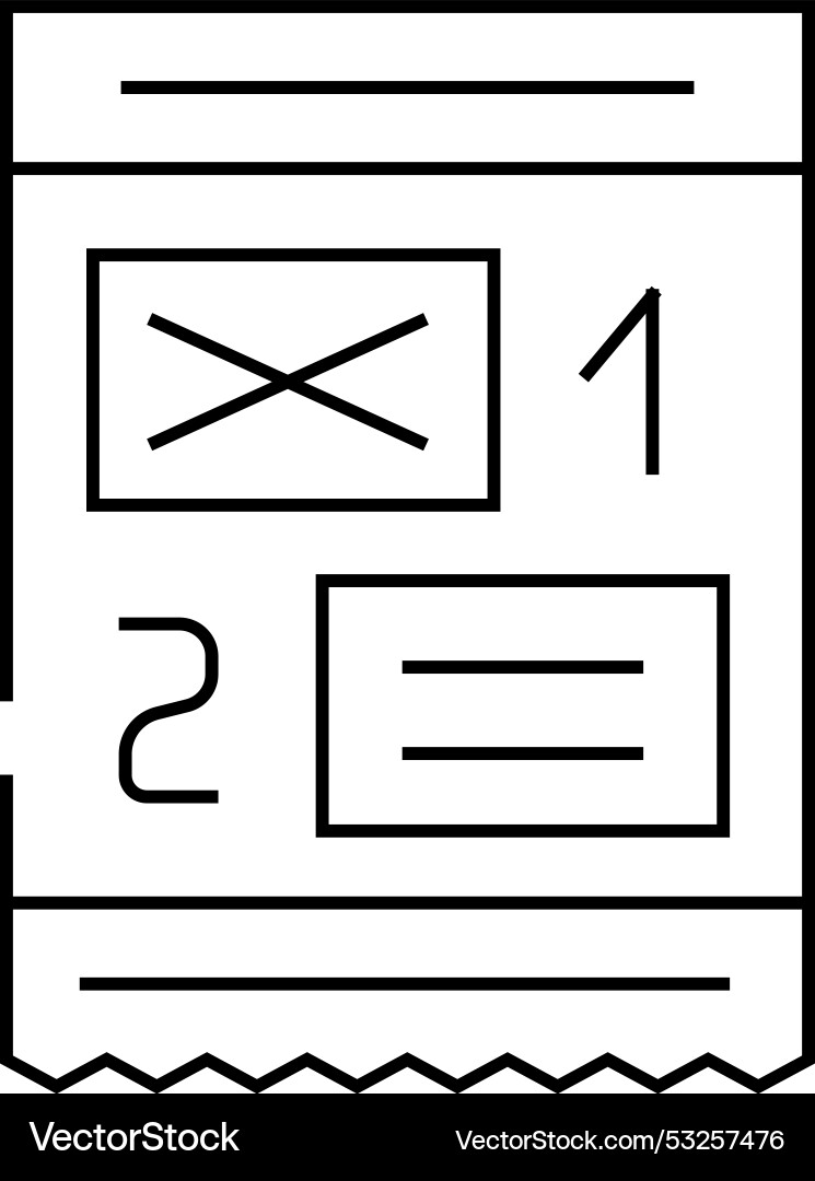 Create newsletter line icon Create newsletter line icon vector image