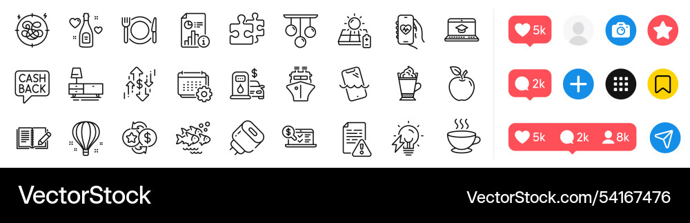 Dresser website education and ship line icons Dresser website education and ship line icons vector image