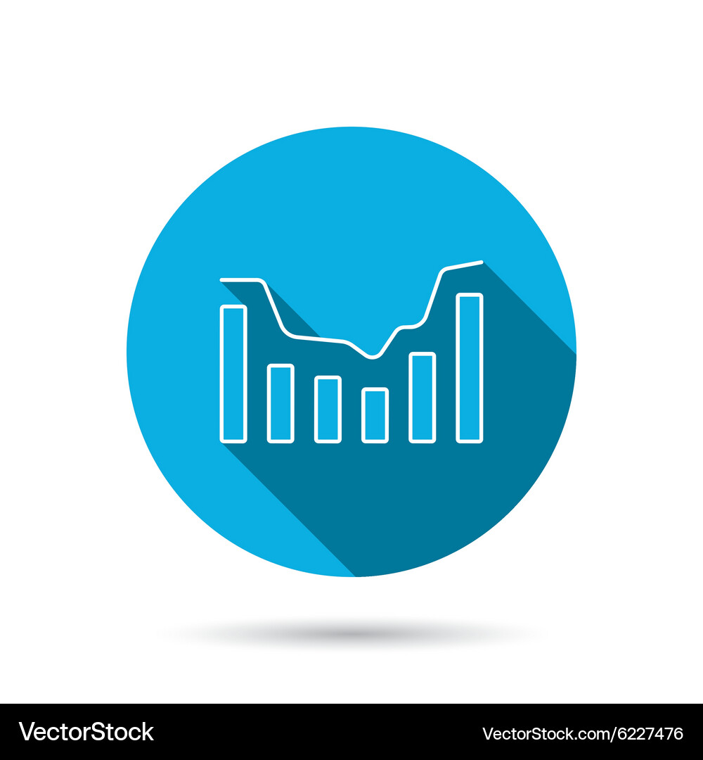 Dynamics icon statistic chart sign Vector Image
