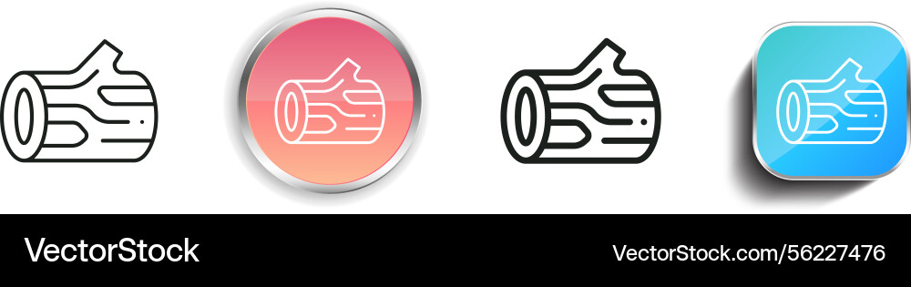 Log-Symbol dünne lineare regelmäßige und Schaltfläche Stil Log-Symbol dünne lineare regelmäßige und Schaltfläche Stil vektorbild