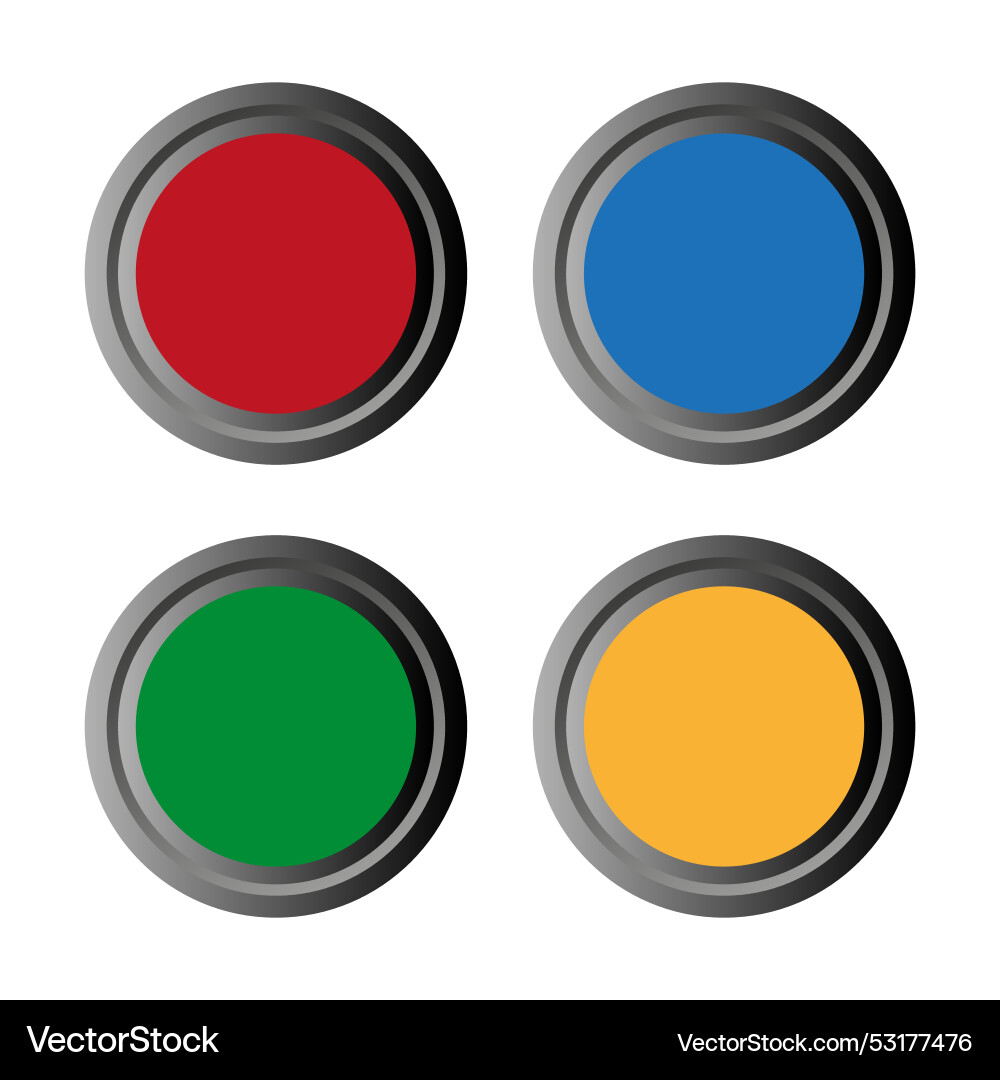 Multi color 3d circle icon background for web Multi color 3d circle icon background for web vector image