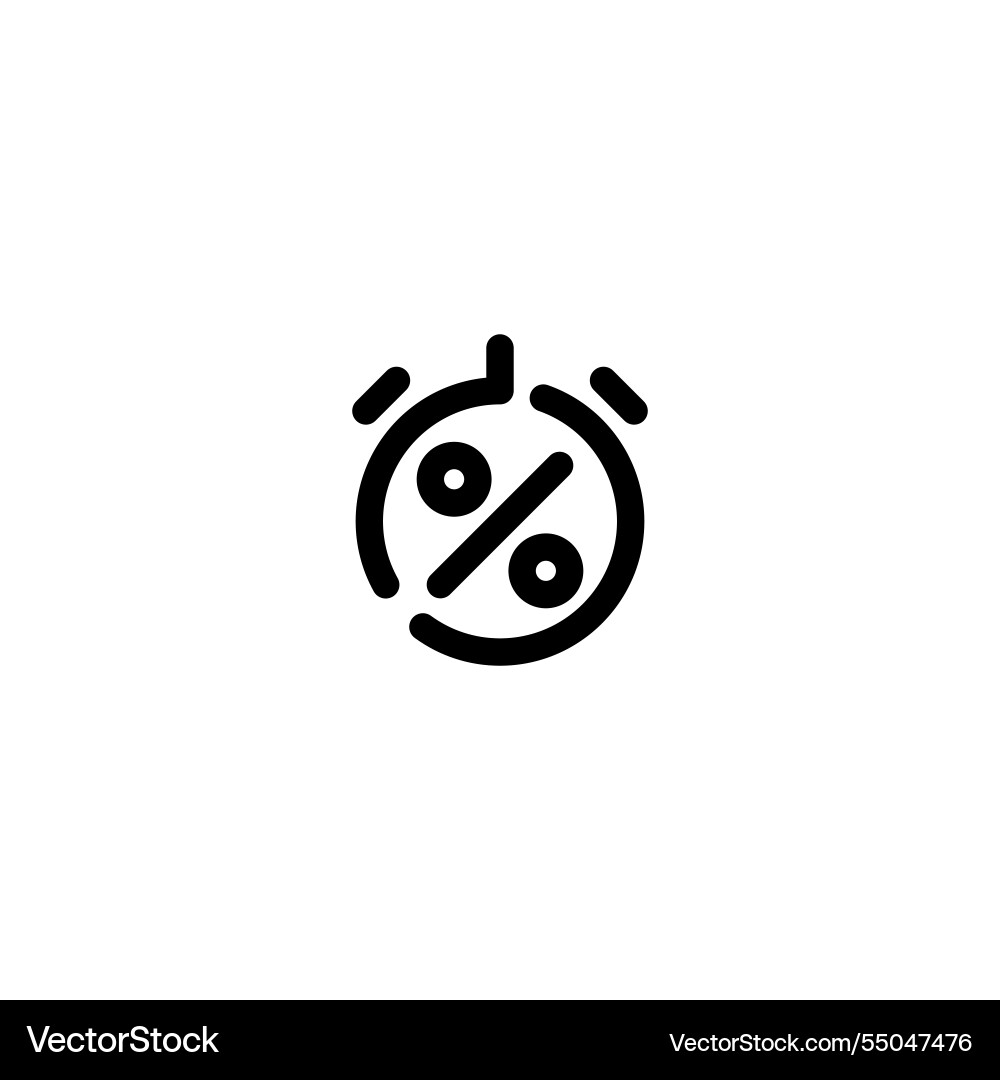 Timer-incomplete-line-art-icon-template Vector Image