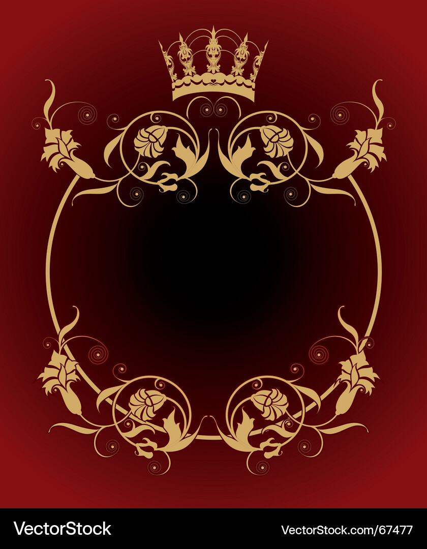 Ornate Floral Frame Vector Image