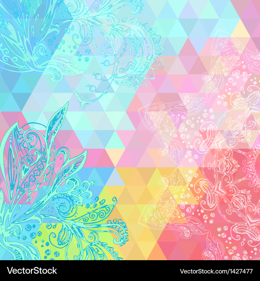 Rainbow Triangular Pattern vector image