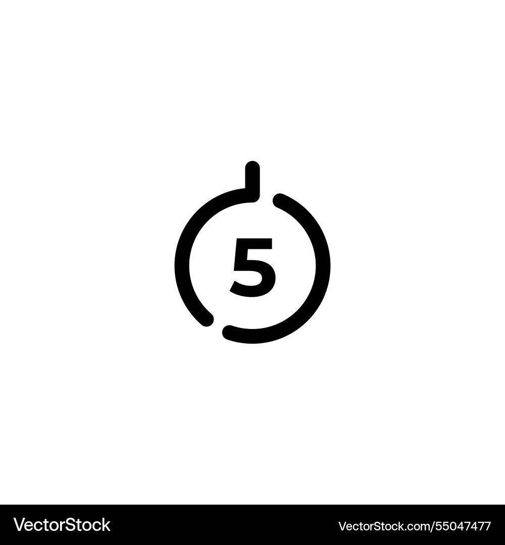 Timer-incomplete-line-art-icon-template Vector Image