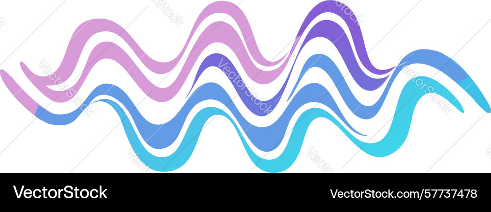 Energetic wavy lines abstract gradient pattern vector image