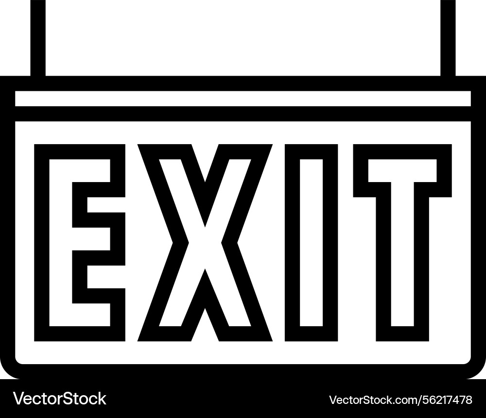 Exit information line icon Vector Image
