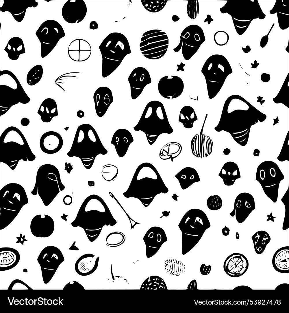 Ghost abstract pattern seamless Ghost abstract pattern seamless Vector Image