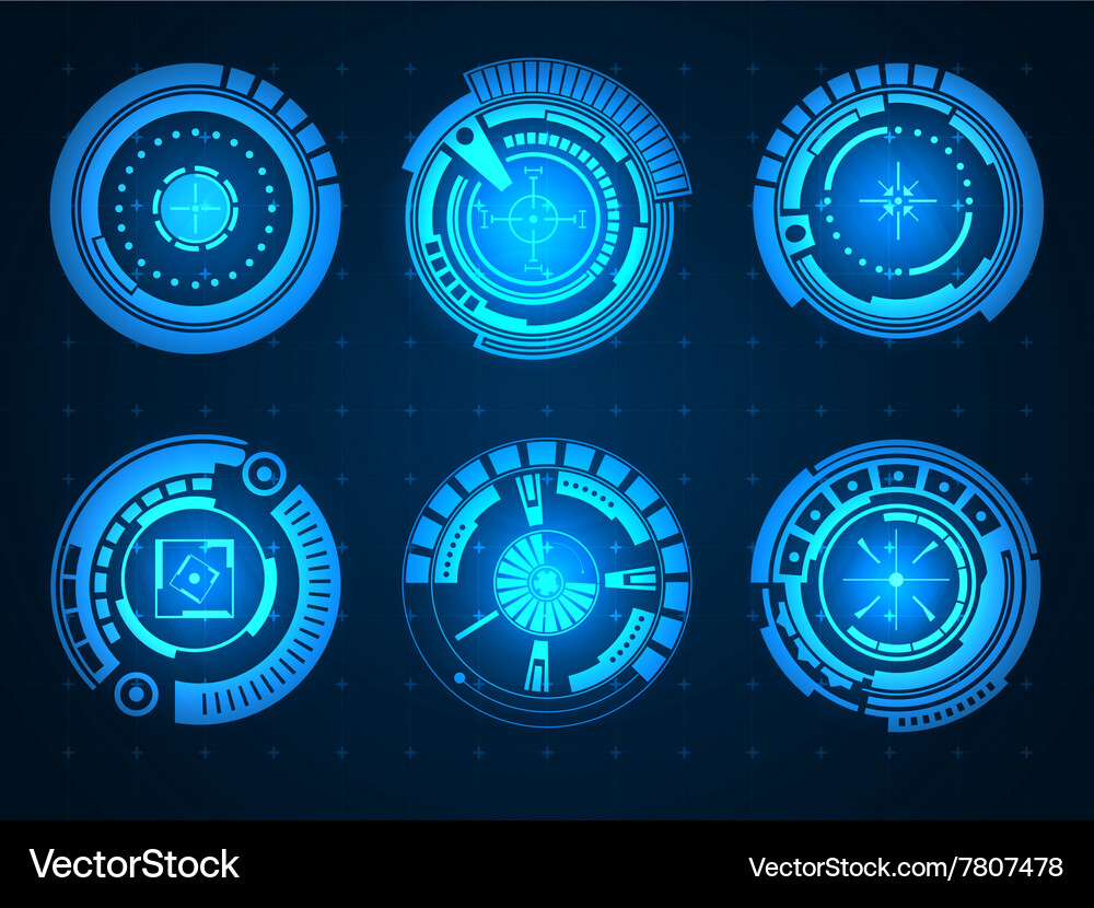 Graphic touch user interface hud Vector Image