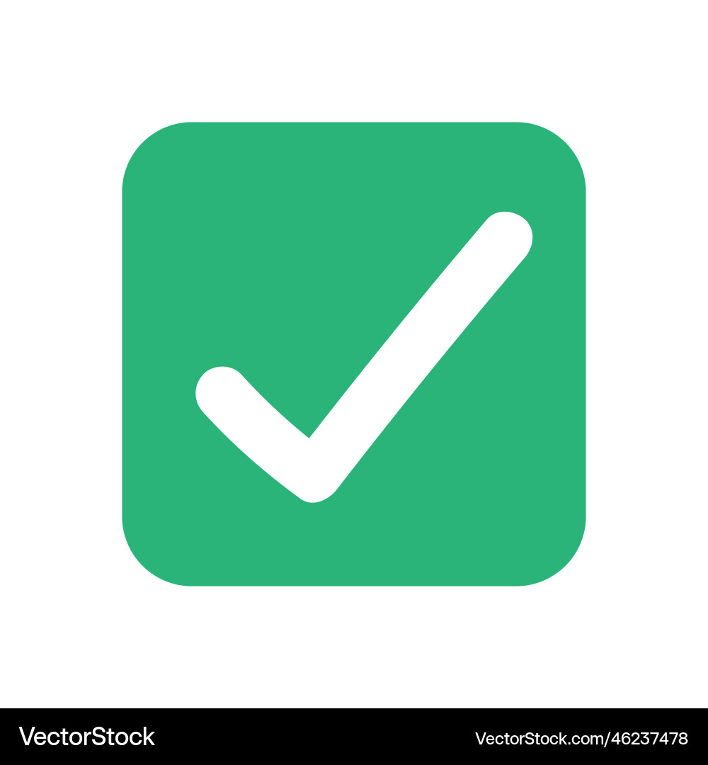 Grüne Checkbox oder Eingabebox Vektorbild