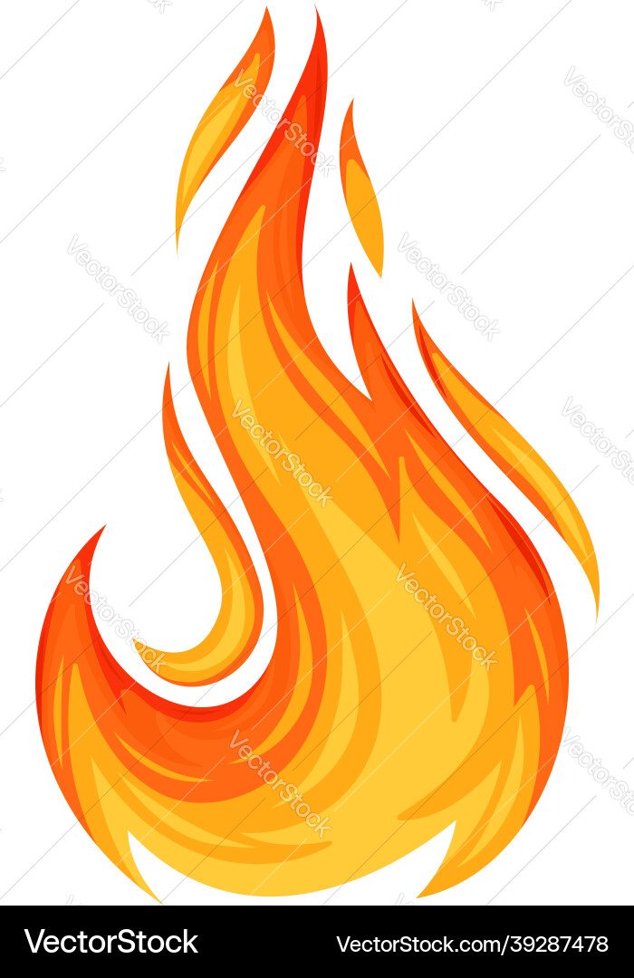 Hot flaming element vector image