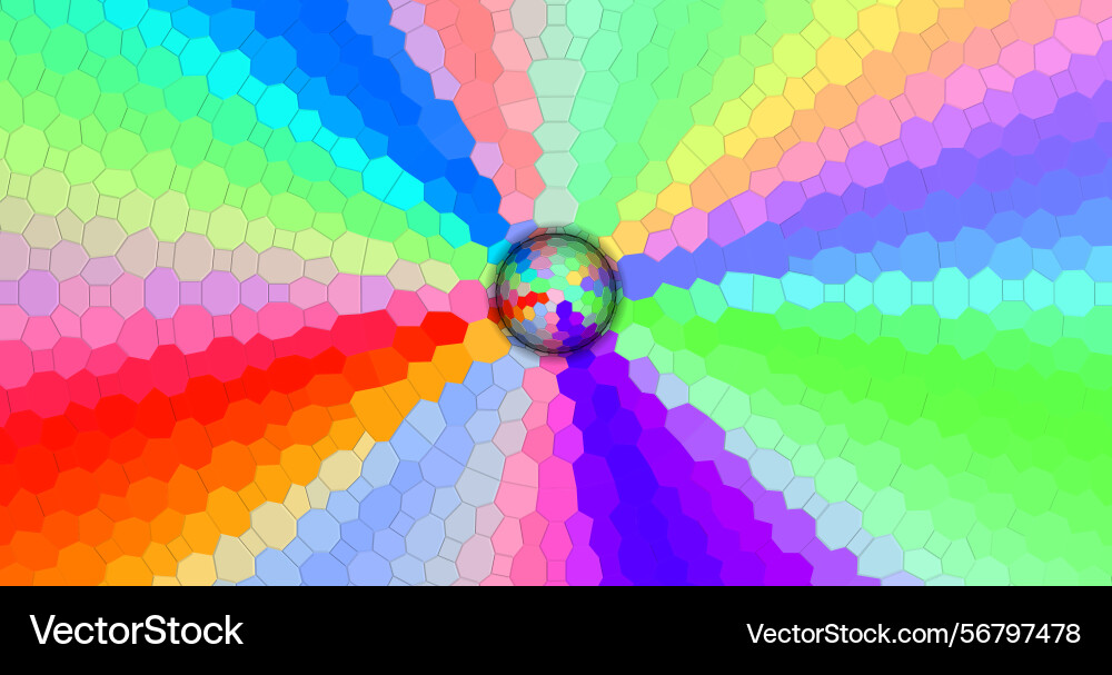 Vibrant mosaic pattern featuring hexagonal tiles Vibrant mosaic pattern featuring hexagonal tiles vector image