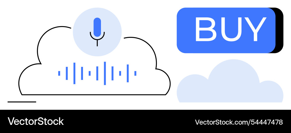 Voice command technology and cloud computing Voice command technology and cloud computing vector image