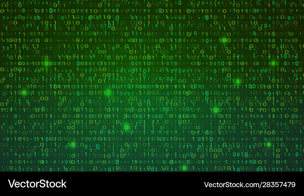 Abstrakter grüner Hintergrund mit binären Codenummern Abstrakter grüner Hintergrund mit binären Codenummern Vektorbild