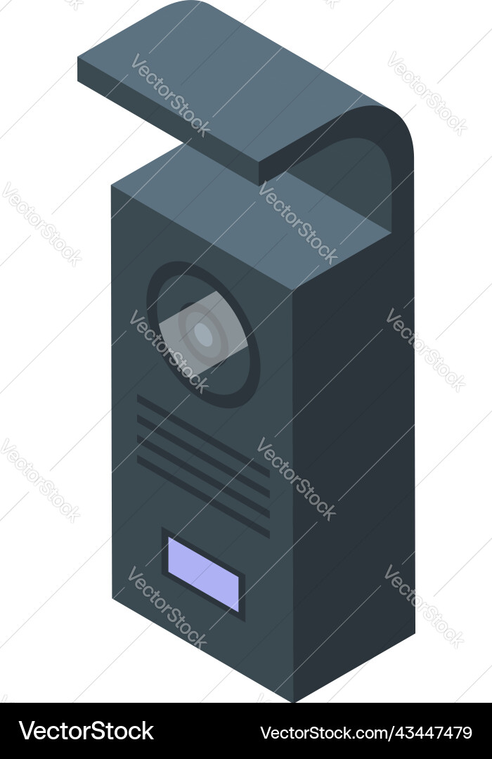 Intercom keypad icon isometric video door Vector Image