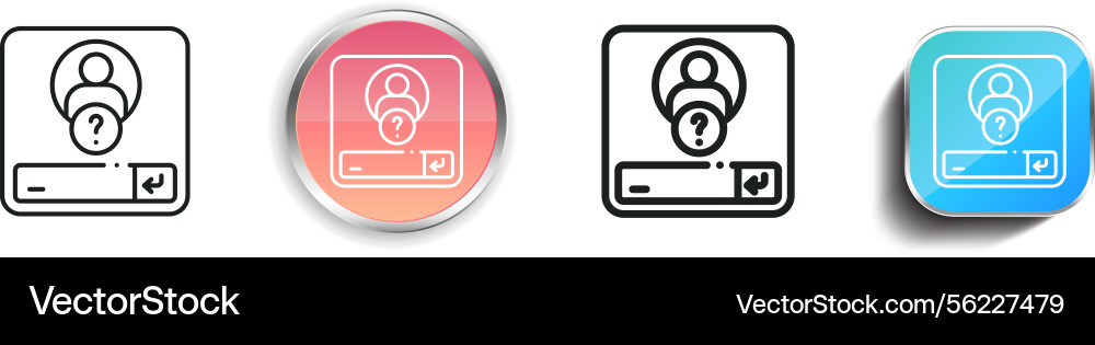 Login-Icon dünne lineare regelmäßige und Schaltfläche Stil Login-Icon dünne lineare regelmäßige und Schaltfläche Stil vektorbild