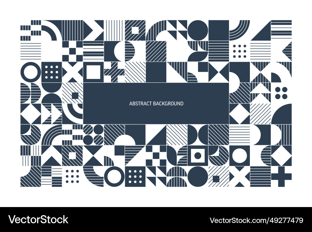 Modern Geometric Monochrome Pattern vector image