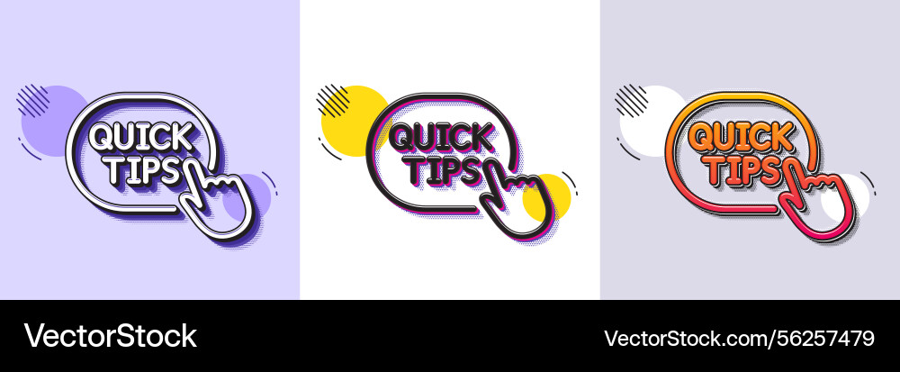 Quick tips click line icon helpful tricks sign Vector Image