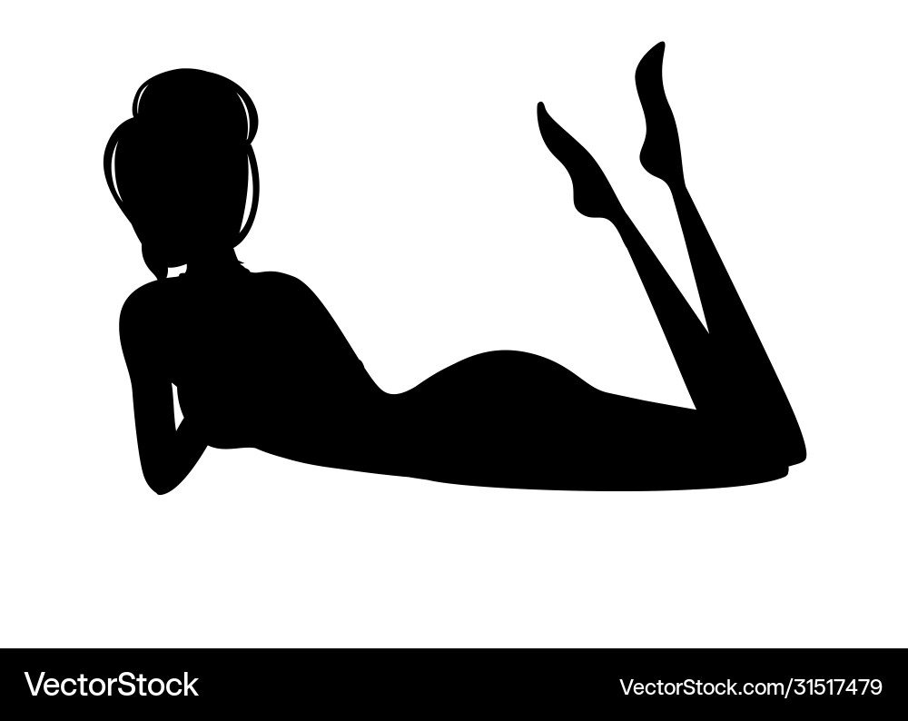 Schwarze Silhouette schöne Frauen in Badeanzug Schwarze Silhouette schöne Frauen in Badeanzug vektorbild