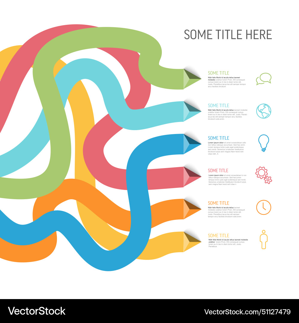 Simple infographic with six element option items Simple infographic with six element option items vector image