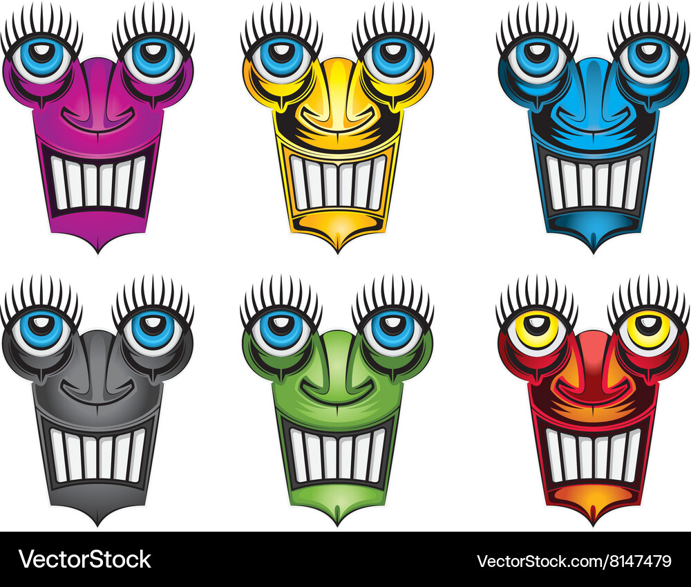 Smiling robot face design Vector Image