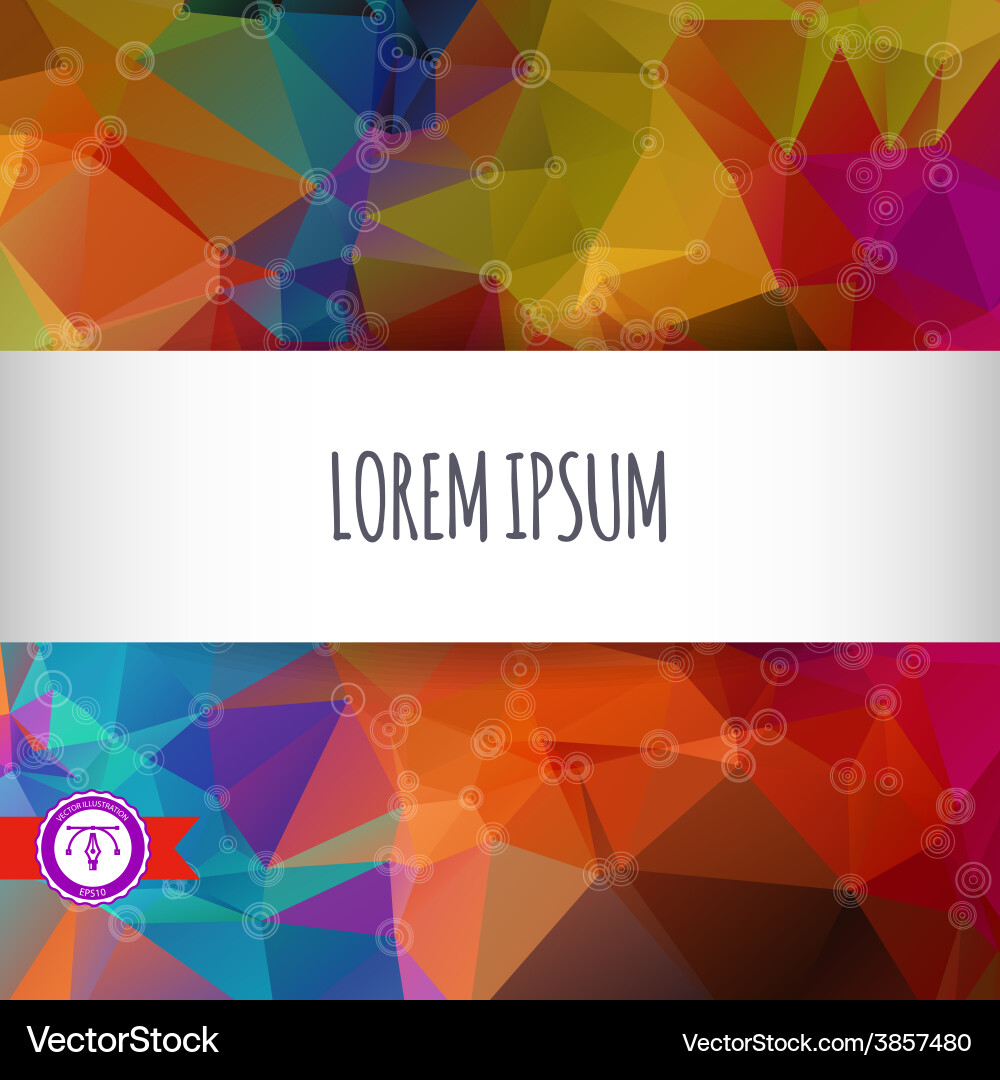 Abstract colorful triangles background vector image