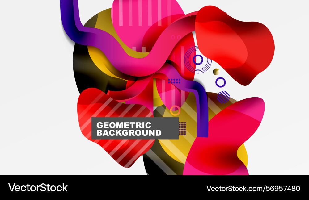 Abstract composition dynamic shapes overlap Abstract composition dynamic shapes overlap vector image