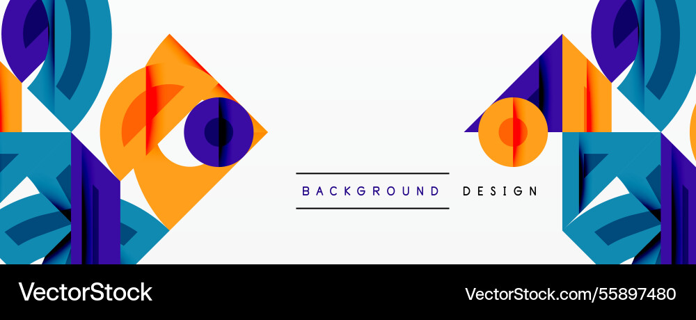 Abstract geometric background with shapes Vector Image