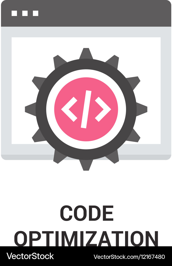 Code optimization icon vector image