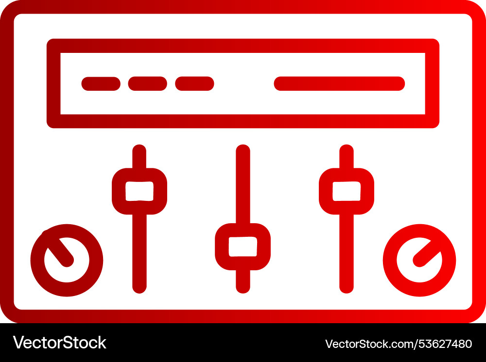 Control panel line gradient icon Vector Image