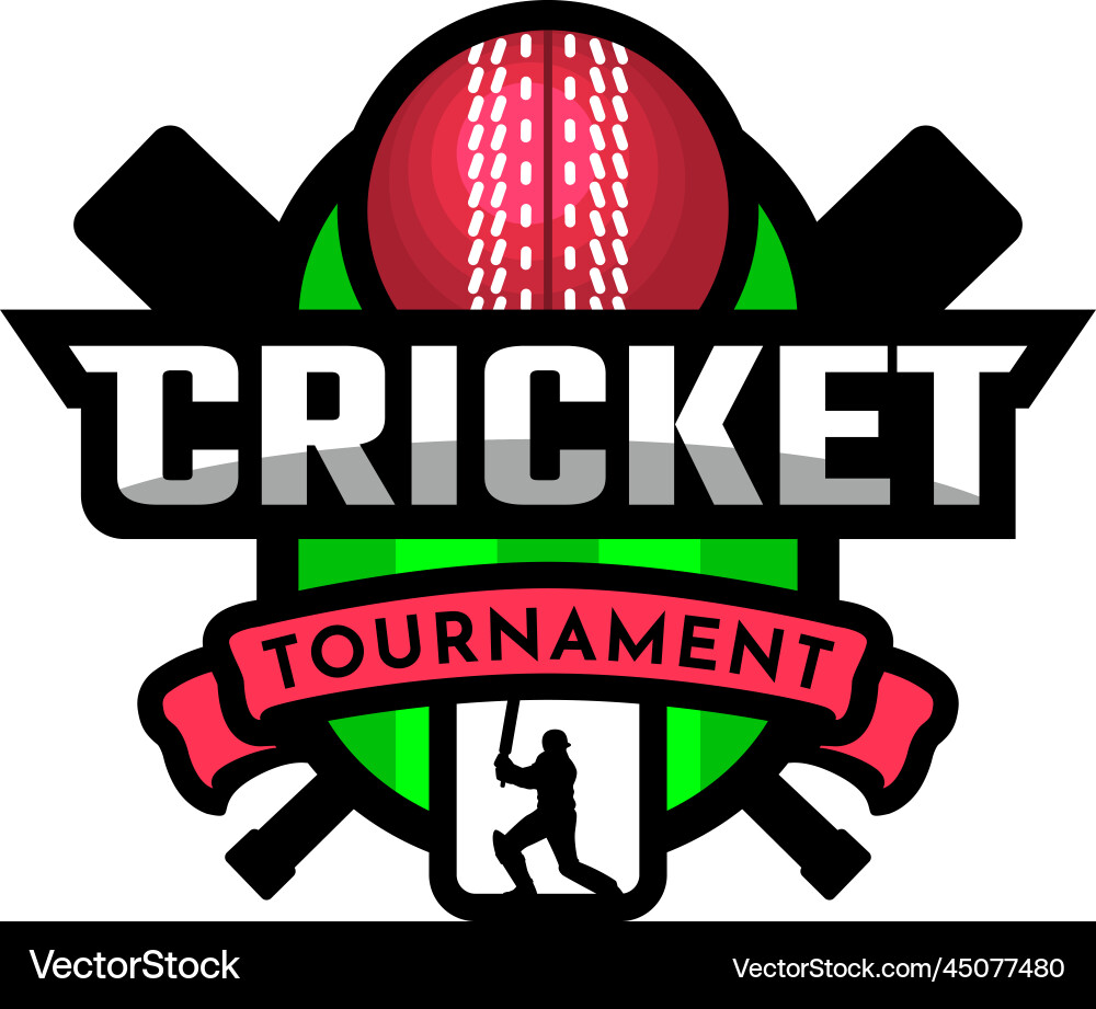 Cricket tournament sport logo emblem Cricket tournament sport logo emblem Vector Image