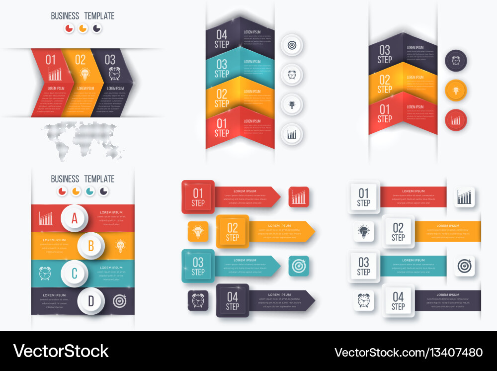Data Visualization Infographics Set Vector Image