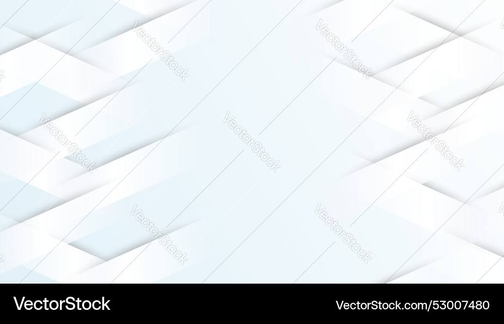 Elegant white background with diagonal 3d shape Vector Image