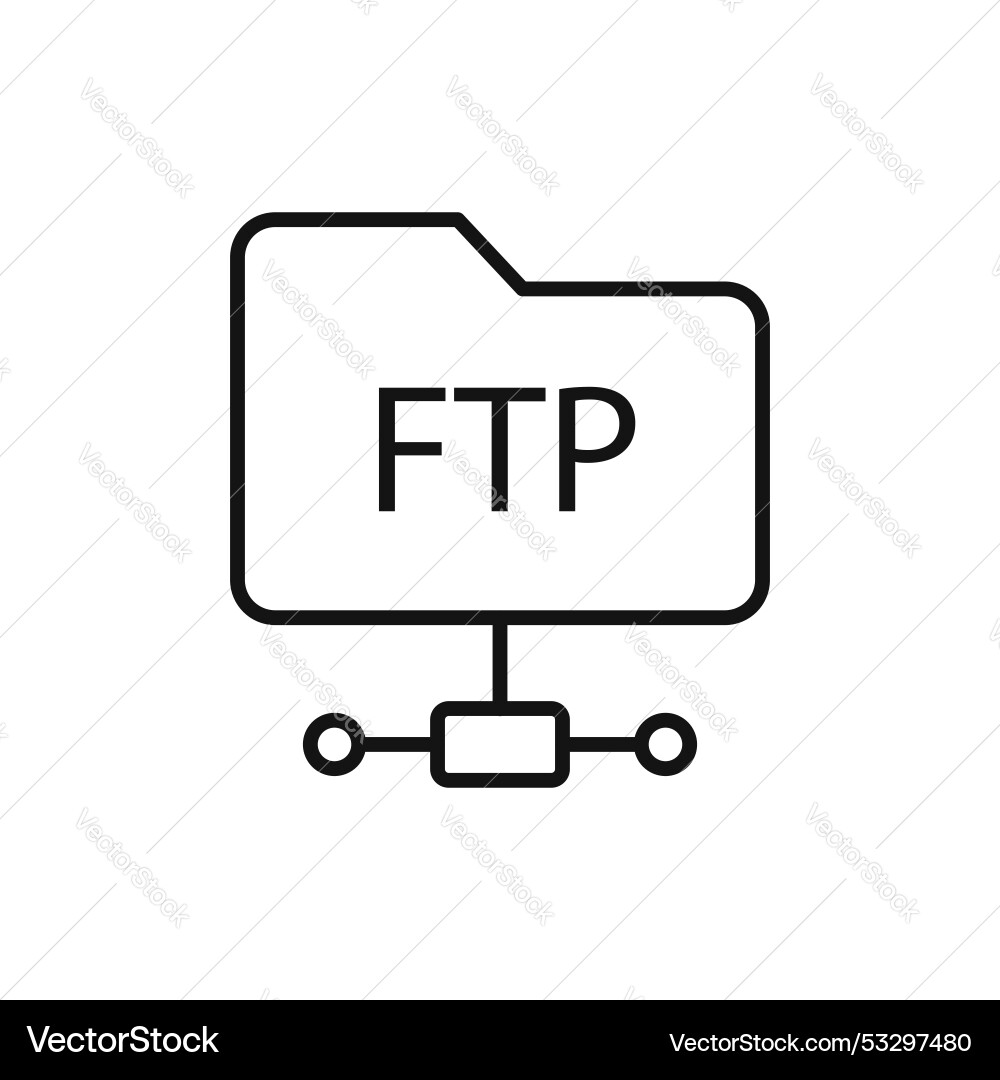 Ftp icon set server web connection symbol Ftp icon set server web connection symbol vector image