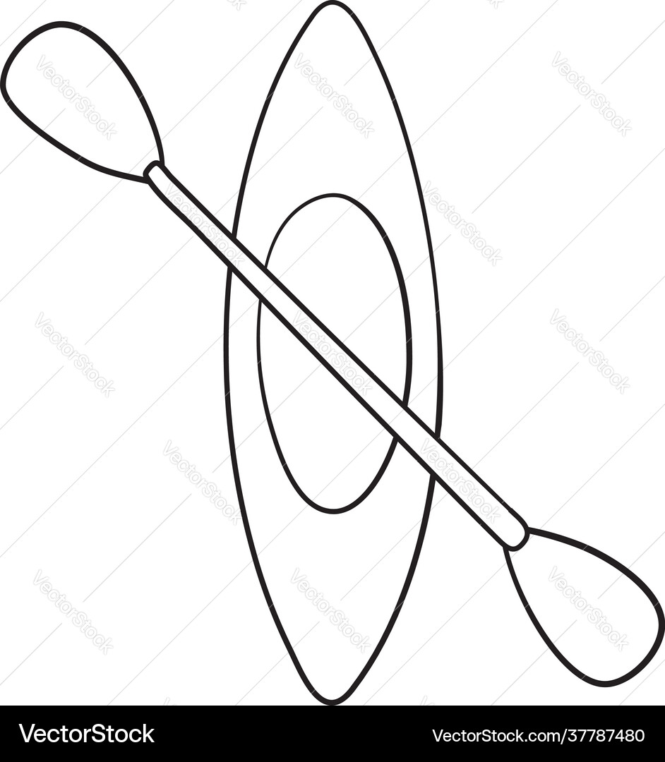Icon kayak and paddle Icon kayak and paddle vector image