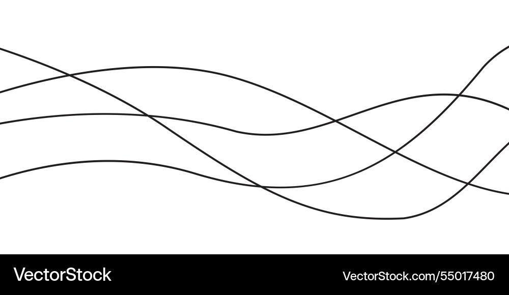 Minimalist curve wave pattern in line art style Minimalist curve wave pattern in line art style vector image