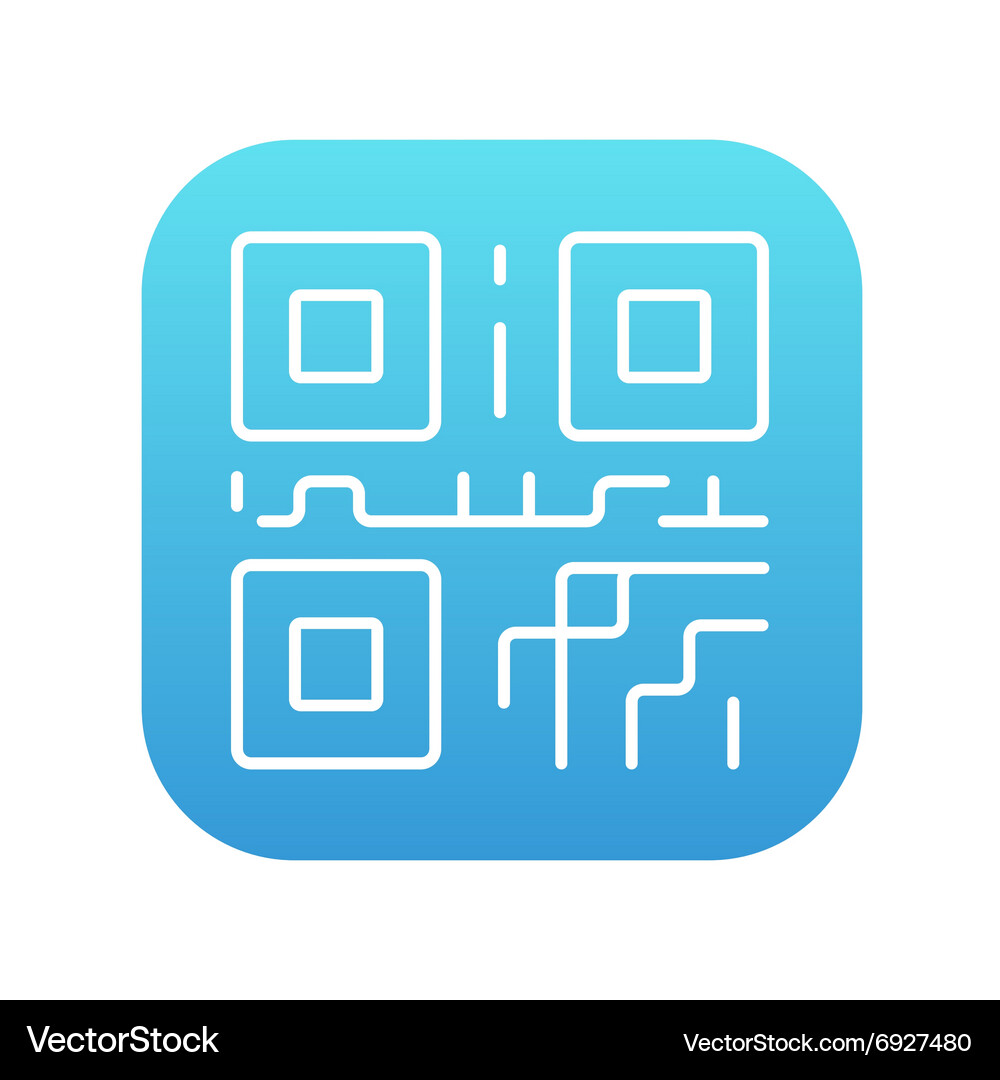 Qr code line icon Vector Image