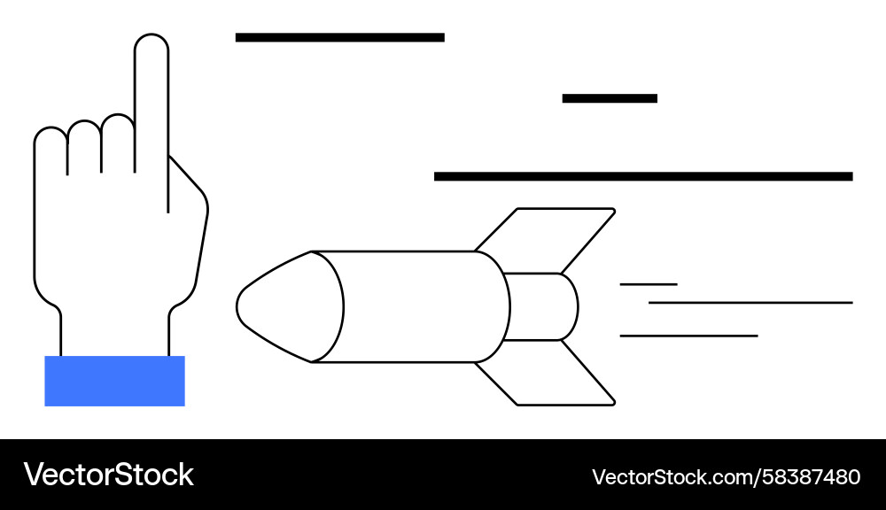 Rocket Launch Trigger Vector Image