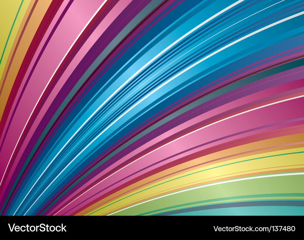 Vibrant Rainbow Stripes Background Vector Image
