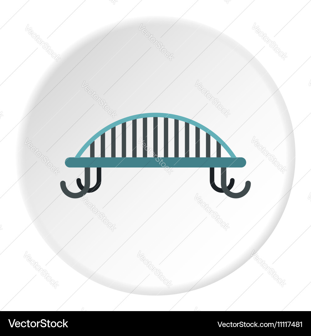 Bench with backrest icon flat style Vector Image