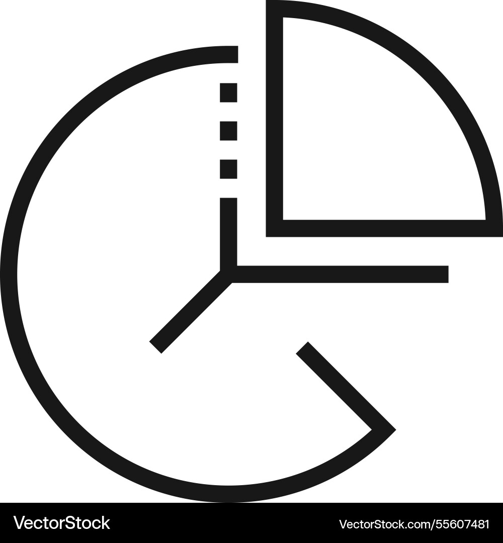 Chart flat line web icon concept Chart flat line web icon concept vector image