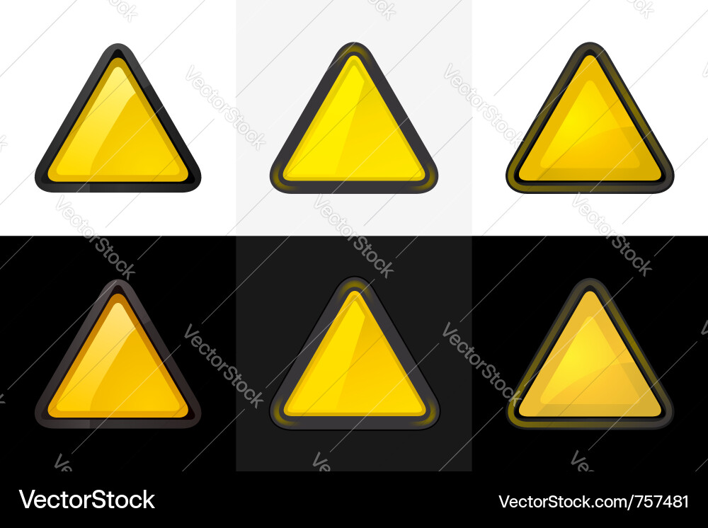 Colored Triangle Buttons Vector Image
