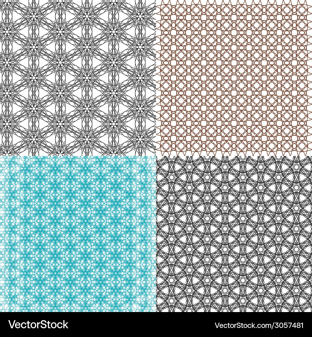 Geometric patterns tiling set of abstract vintage Vector Image